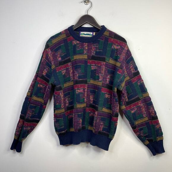 Shenandoah Other - Vintage Shenandoah 80s 90s cotton chunky knit slouchy Grandpa Sweater mens L